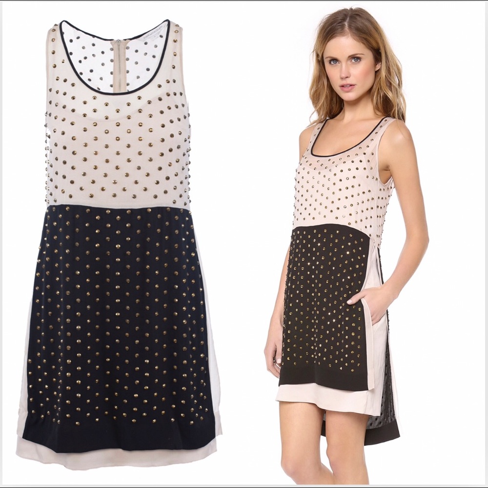 DVF Crystal Abrielle Studded Dress. NWT $1295